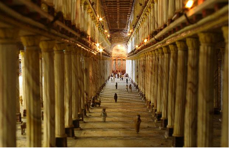 There were a number of covered areas in the courtyards.